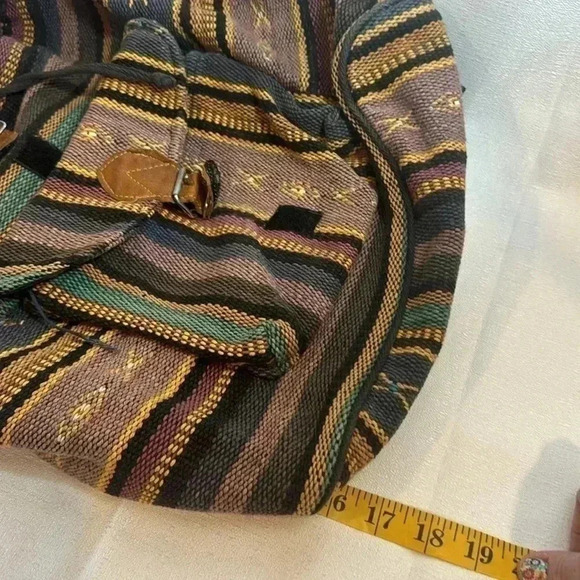 Hippie Aztec Peruvian‎ VINTAGE Backpack -Excellent condition adjustable straps main image 5